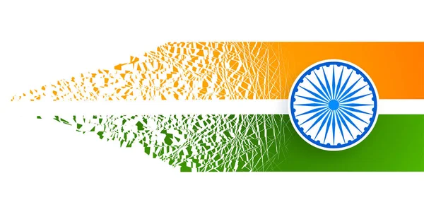 Drapeau Indien Design Abstrait Avec Effet Particule — Image vectorielle