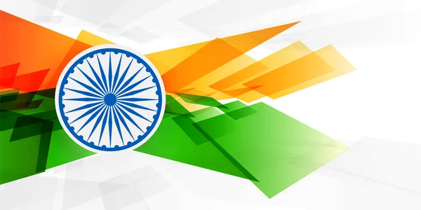 Abstraktní Indická Vlajka Geometrický Tvar Styl Pozadí — Stockový vektor