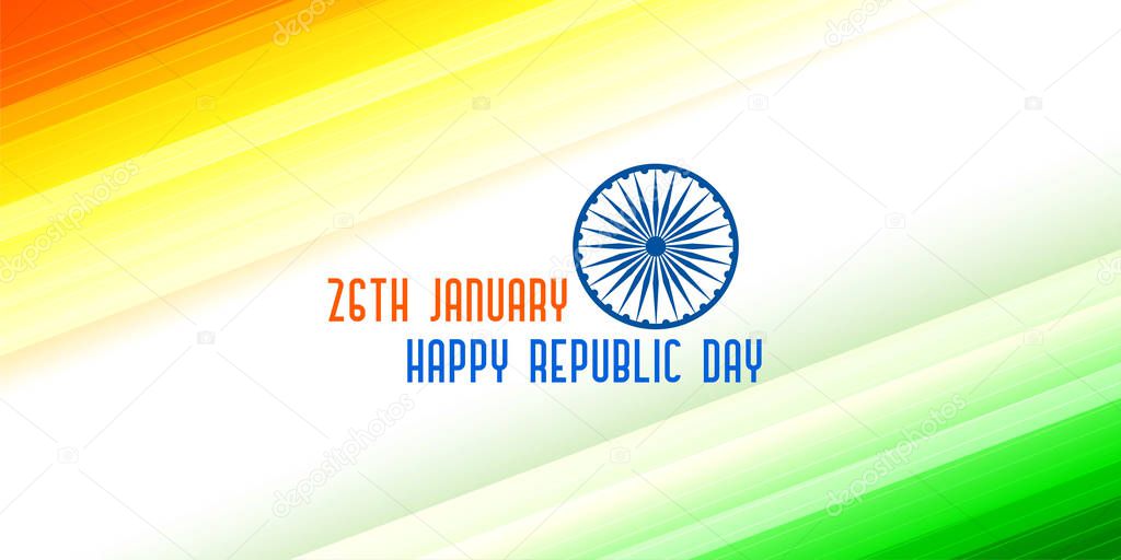 tricolor banner for indian republic day