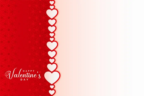 Feliz Día San Valentín Diseño Tarjetas Con Corazones Fondo — Vector de stock