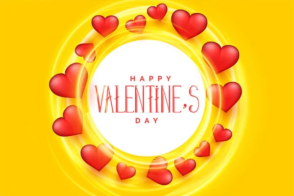 happy valentines day 3d hearts frame background