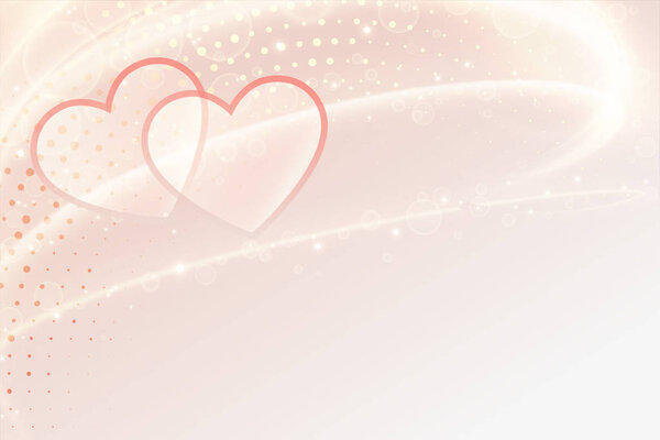 beautiful hearts banner with text space for valentines day
