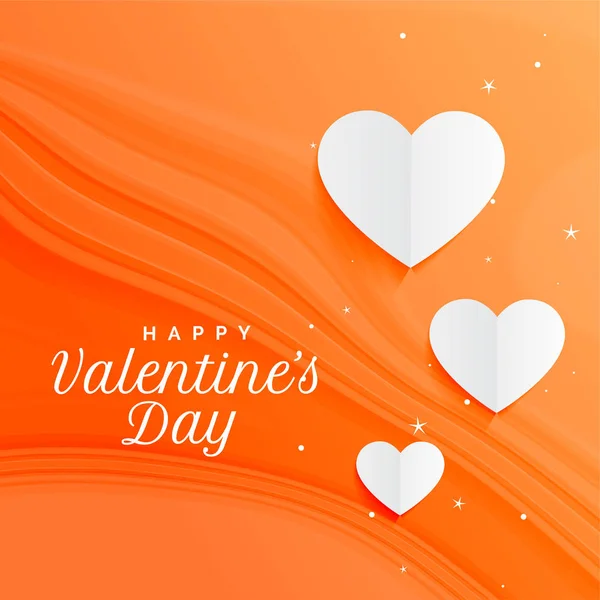 Awesome Orange Hearts Background Valentines Day — Stock Vector