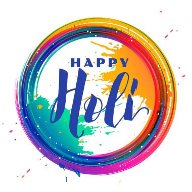 renk splash çerçeve holi festival arka plan