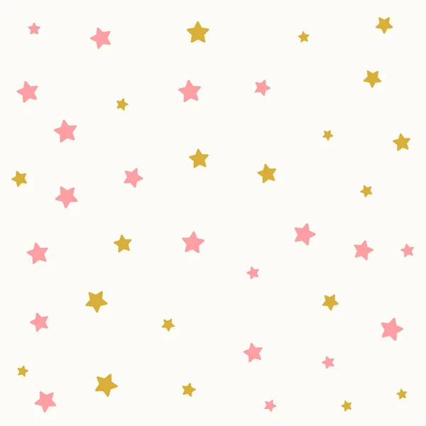 Звезды Рисунок Золотом Розовом — стоковый вектор