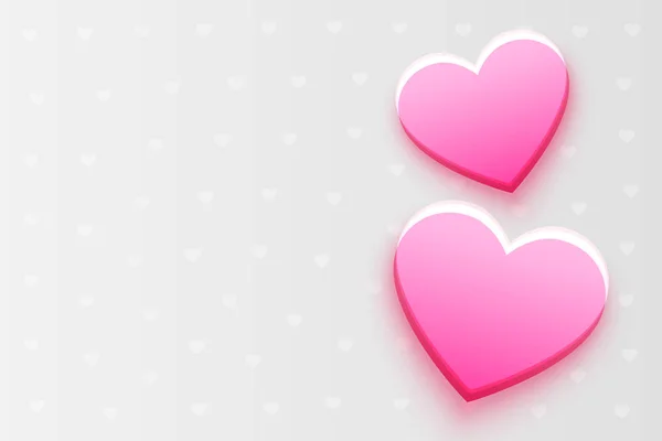 美丽的粉色心形背景 带有文字空间 — 图库矢量图片