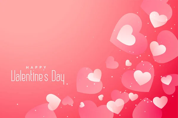 Romantischer Valentinstag Herzen Schöner Hintergrund — Stockvektor