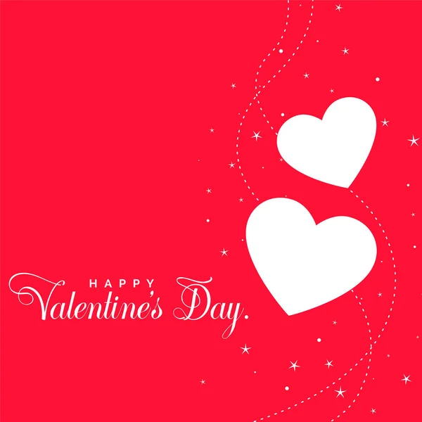 Beautiful Red Valentines Day Hearts Background — Stock Vector