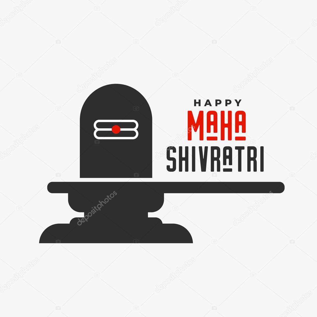 lord shiva shivling idol illustration for maha shivratri festival
