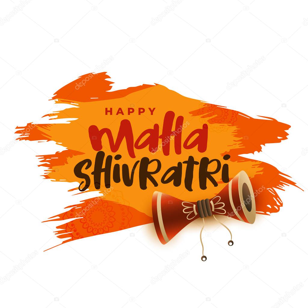 maha shivratri hindu festival greeting background