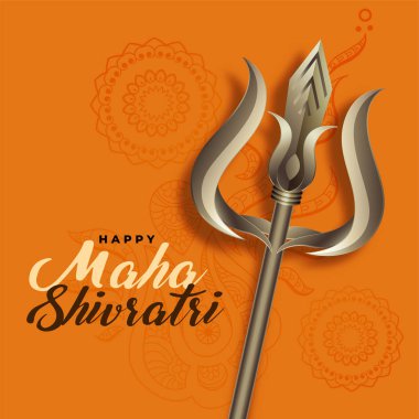 lord shiva trishul for maha shivratri festival clipart