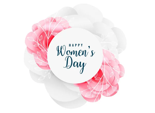 Piękne Kobiety Szczęśliwy Dzień Kwiat Tło — Wektor stockowy