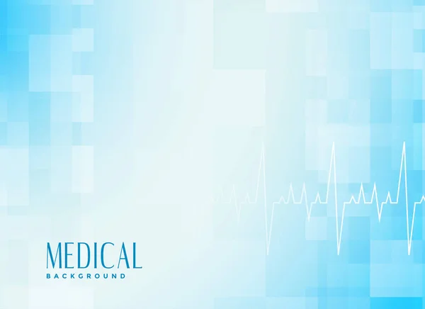 Atención Médica Fondo Azul Con Cardiógrafo — Vector de stock