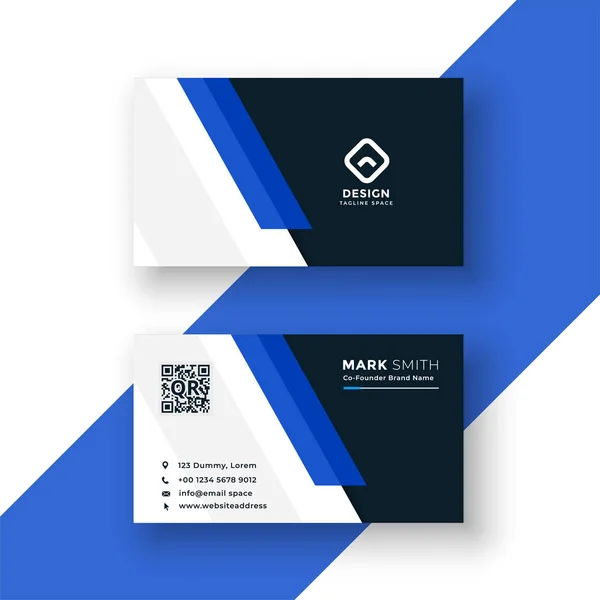 Επαγγελματική Μπλε Επαγγελματική Κάρτα Πρότυπο Σχεδιασμού — Διανυσματικό Αρχείο