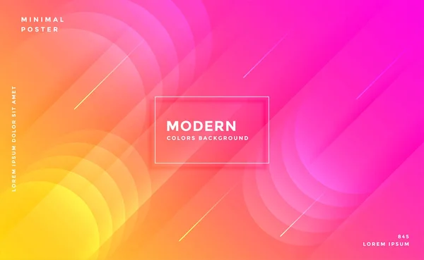 Modern Élénk Fényes Rózsaszín Sárga Színes Háttér — Stock Vector