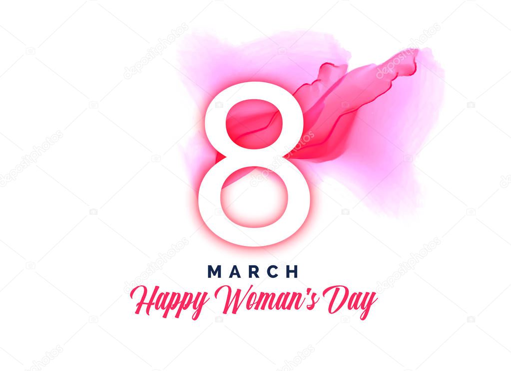 happy women's day watercolor background