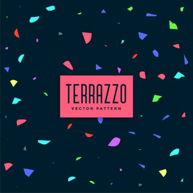 koyu renkli terrazzo desen arka plan