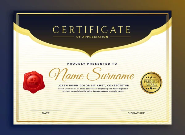 Premium Certificate Appreciation Template Stock Vector StarLine premium-certificate-appreciation-template-stock-vector-starline