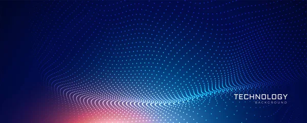 Abstrait Bleu Technologie Particule Fond — Image vectorielle