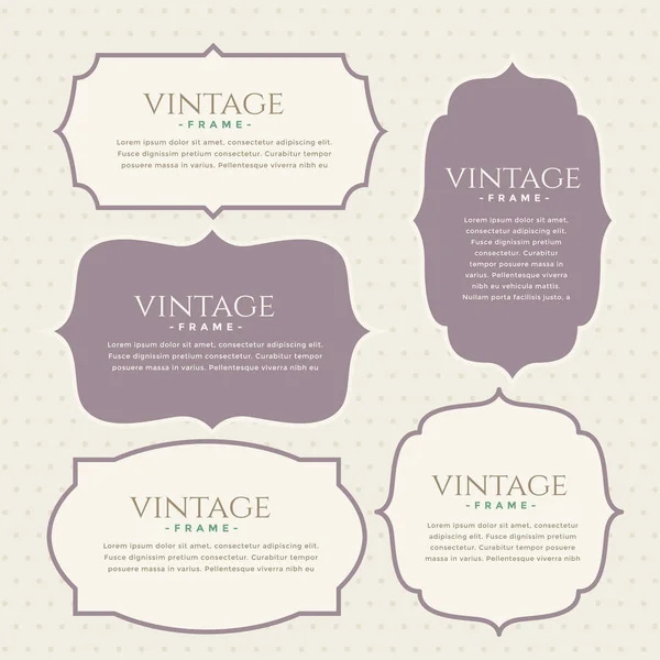 Classic vintage labels set design Stock Illustration