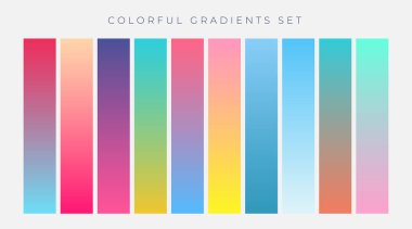 renkli canlı degradeleri kümesini