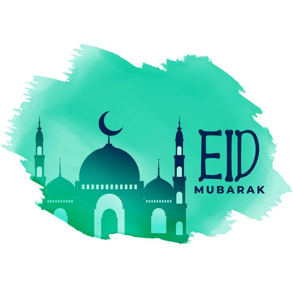 Muslim eid festival schönes Grußdesign — Stockvektor