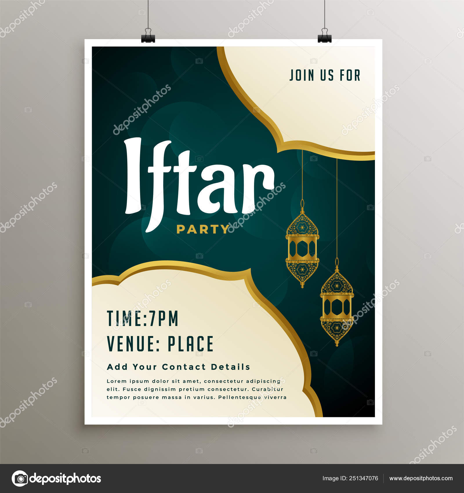 Invitation template of iftar party 4 Invitation template of iftar party 4