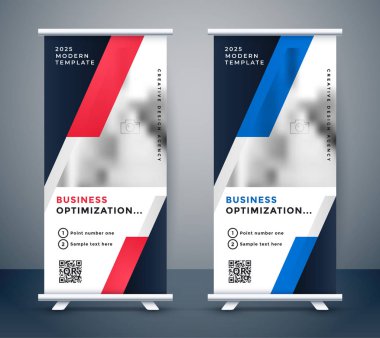 modern iş dikey standee tasarım