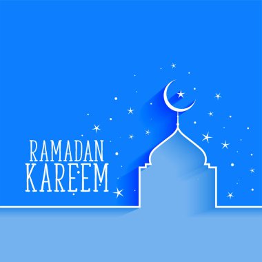 Ramazan kareem Camii ve yıldız arka plan