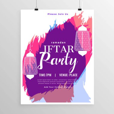 soyut iftar parti davet şablonu