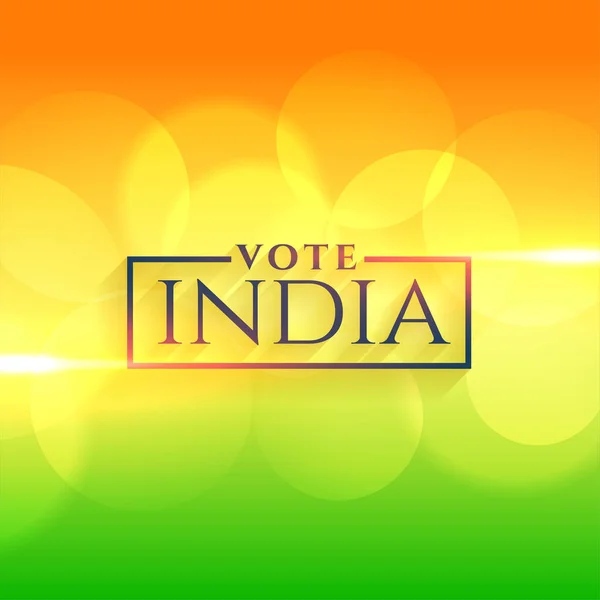 投票印度背景与印度国旗颜色 — 图库矢量图片