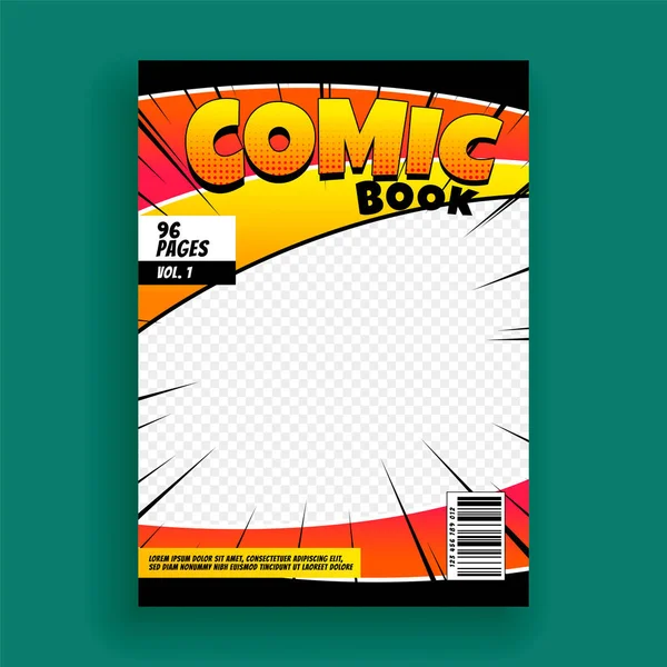 Шаблон оформления обложки журнала комиксов — стоковый вектор