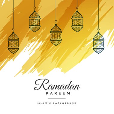 abstract ramadan kareem watercolor background clipart