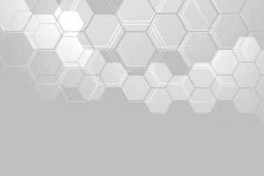 Soyut moleküler yapı afiş tasarım