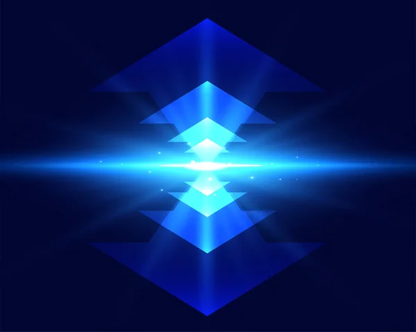 Технология стрелки фона с голубым светом — стоковый вектор