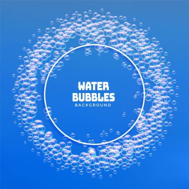 su kabarcıkları veya sabun köpük çerçeve arka plan