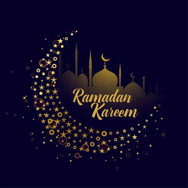 Dekoratív Hold design Ramadan Kareem háttér — Stock Vector