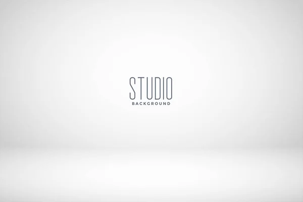 Weißes Studio leeren Raum Hintergrund — Stockvektor