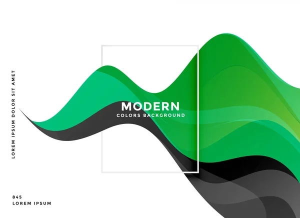 Groene golf moderne achtergrond ontwerp — Stockvector