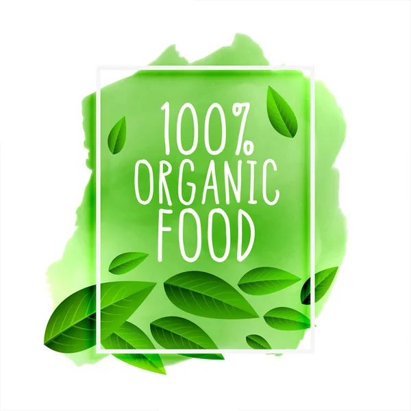 Pure and organic food green background — Stock Vector