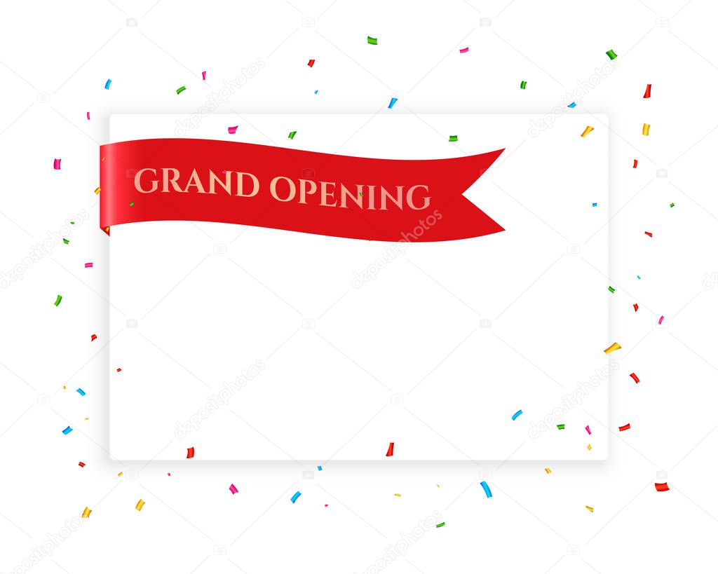 grand opening celebration banner with text space