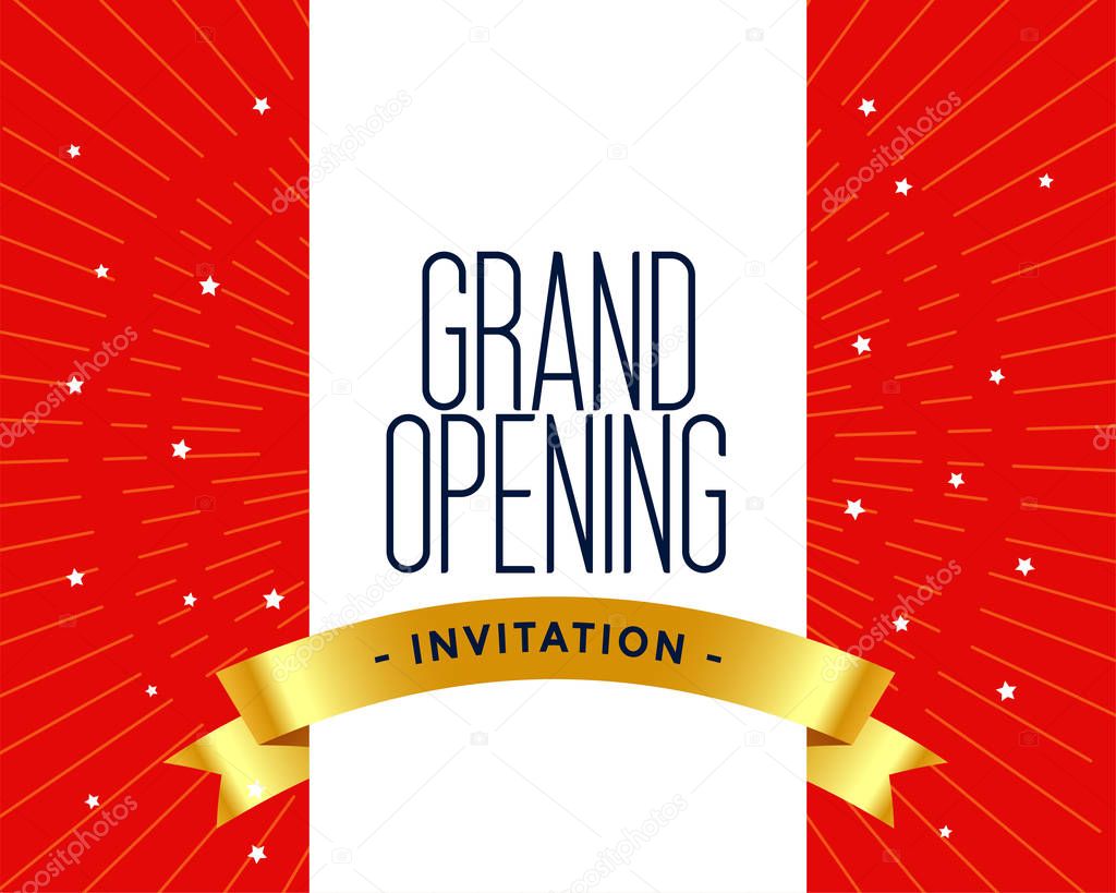 grand opening invitation card template