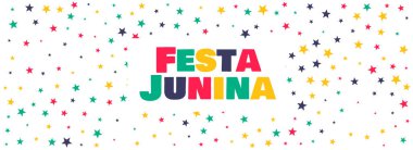 festa junina için renkli yıldız afiş