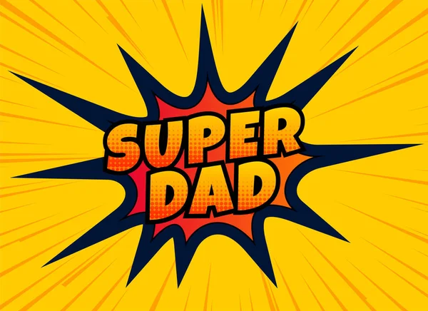 Super-Papa-Design für einen glücklichen Vatertag — Stockvektor