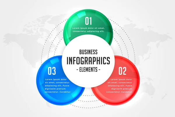 Drei Schritte Infografik Präsentationsvorlage — Stockvektor