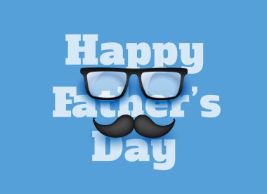 happy fathers day blue greeting background clipart