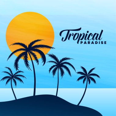 tropikal cennet yaz arka plan tasarımı