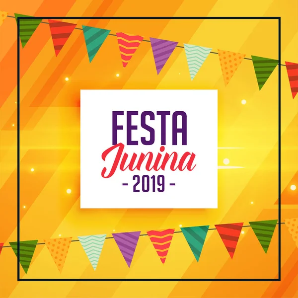 Festa tradizionale junina banner decorativo — Vettoriale Stock