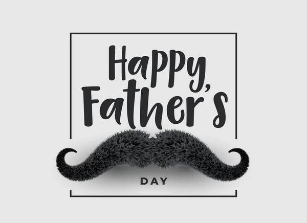 Fondo feliz día de los padres con bigote — Vector de stock