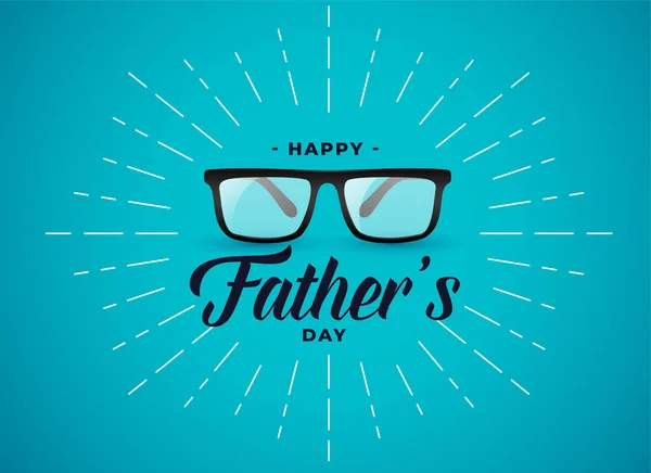 Feliz día de los padres diseño de banner con gafas — Vector de stock